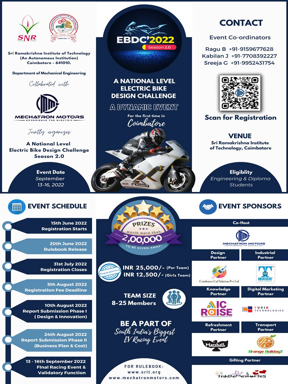 A National Level Electric Bike Design Challenge (EBDC'22), Season 2.0